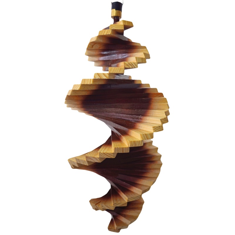 Spirale à vent en bois 100 cm