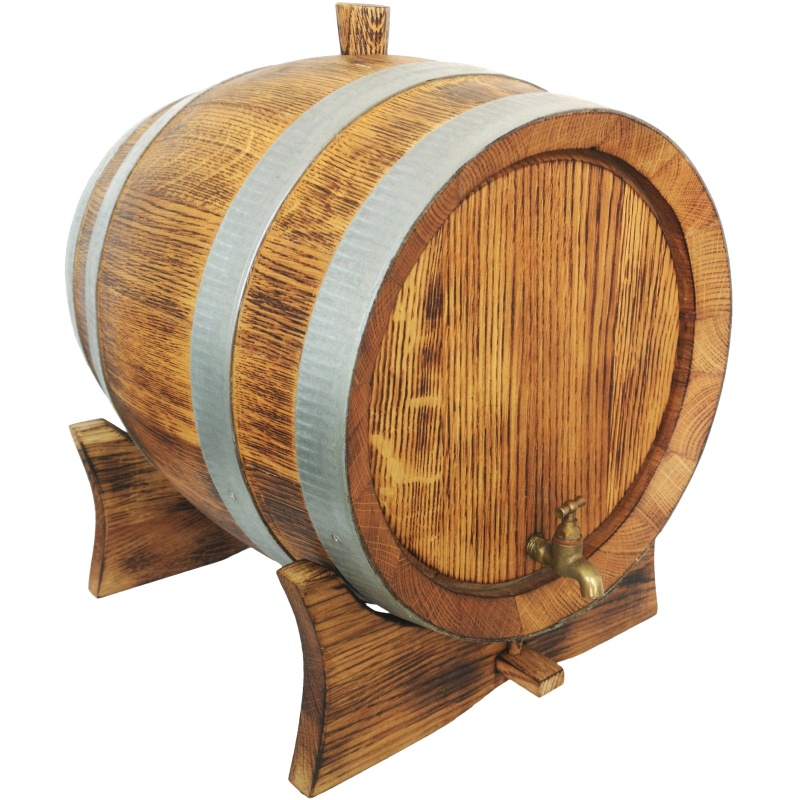 Fût en chêne 20L extra massif avec façades en AGATE