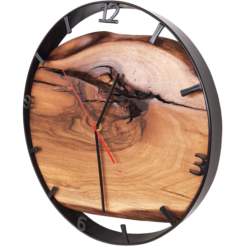 Horloge en bois, cercle 40 cm