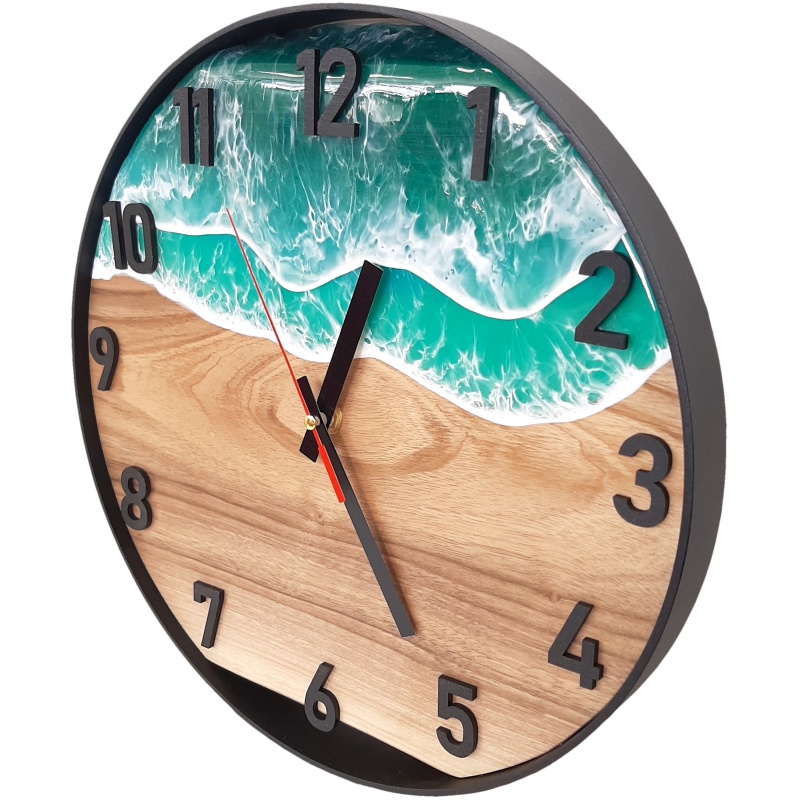 Horloge en bois, cercle 30 cm