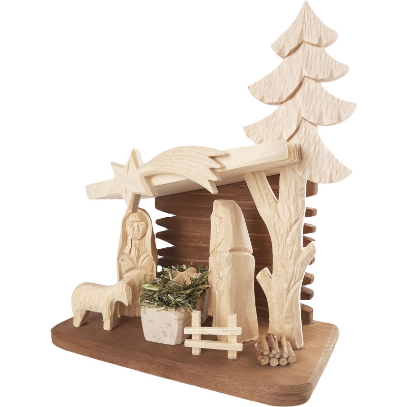 Crèche de Noël en bois
