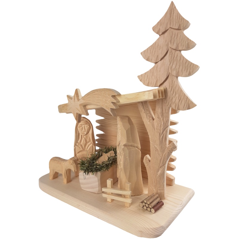 Crèche de Noël en bois