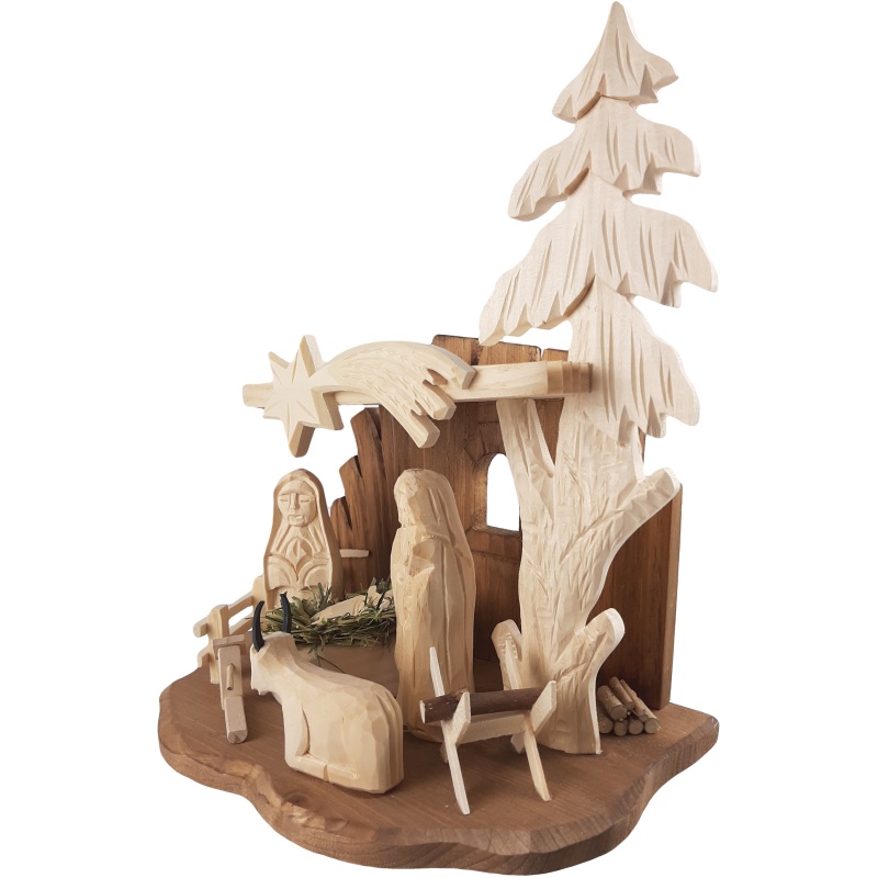 Crèche de Noël en bois
