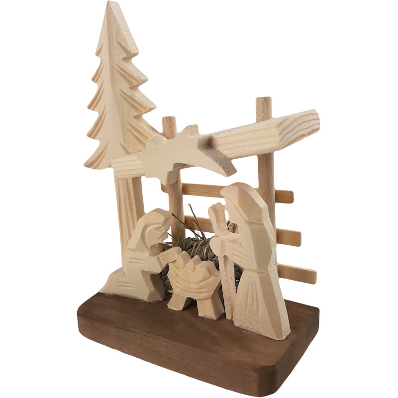 Crèche de Noël en bois