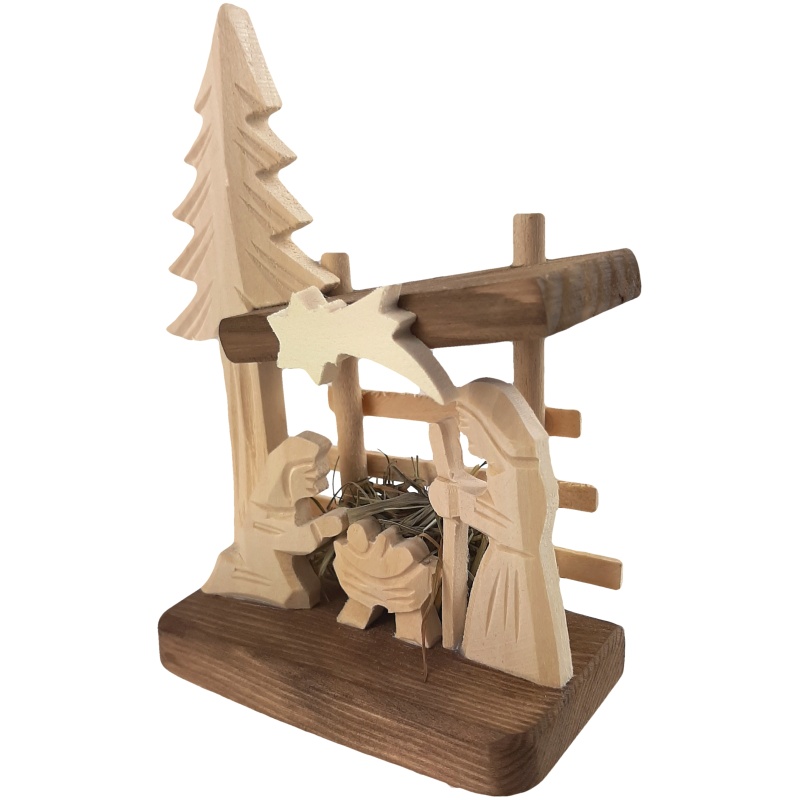 Crèche de Noël en bois