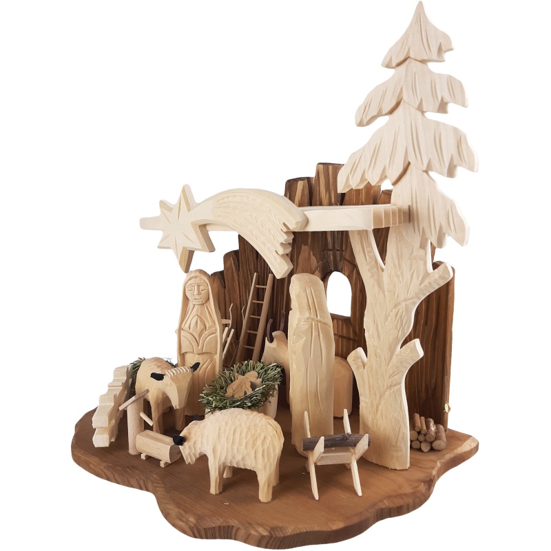 Crèche de Noël en bois