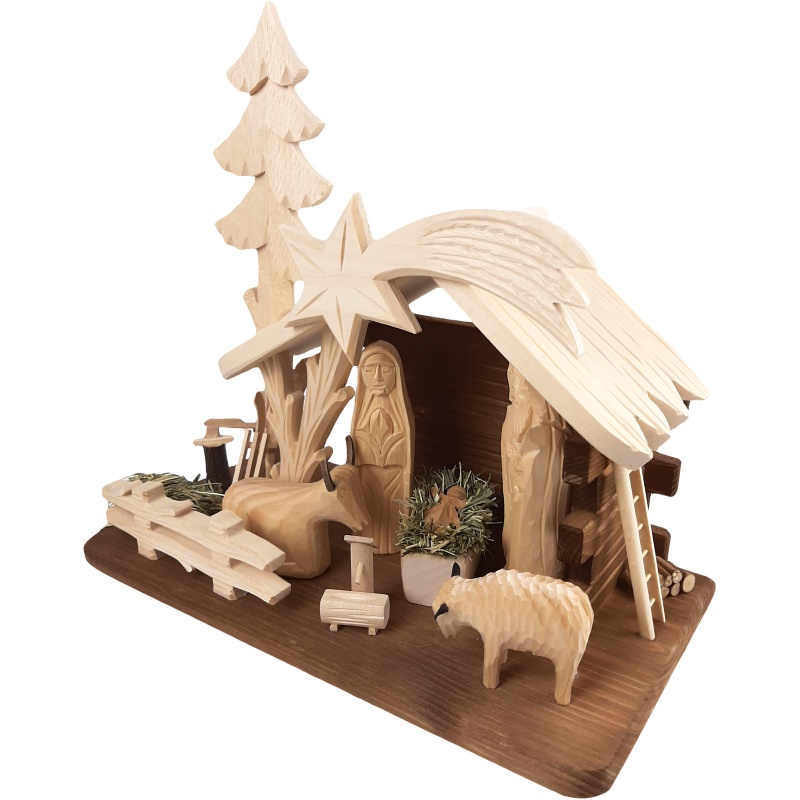 Crèche de Noël en bois