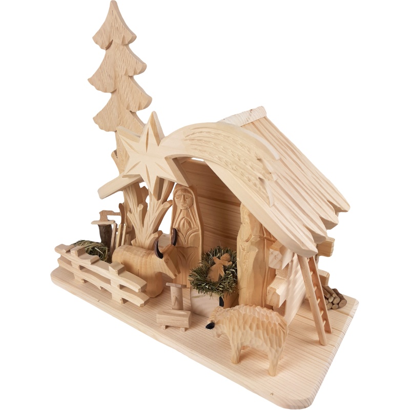 Crèche de Noël en bois
