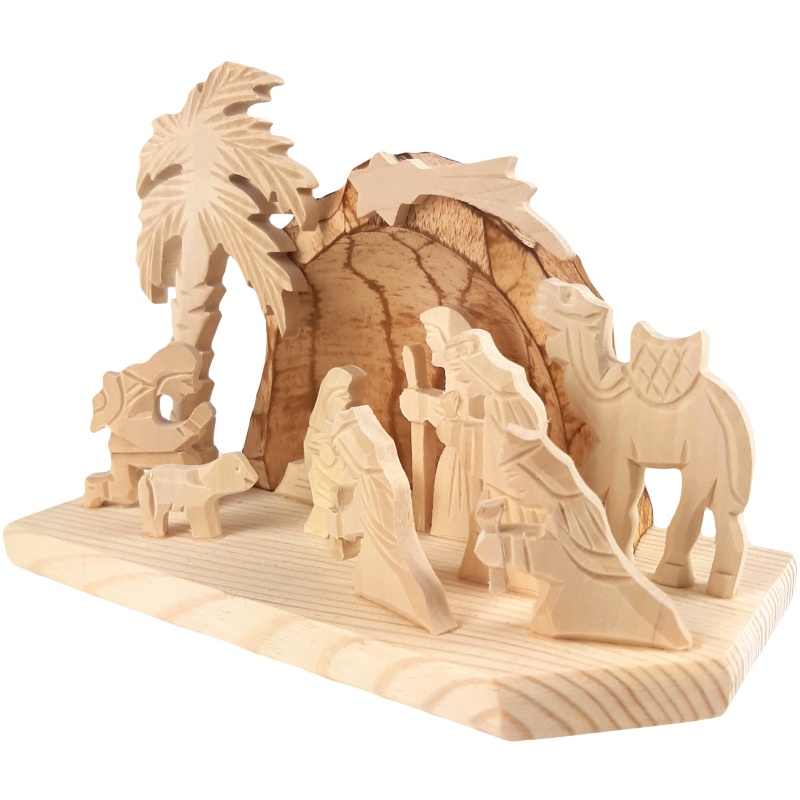 Crèche de Noël en bois
