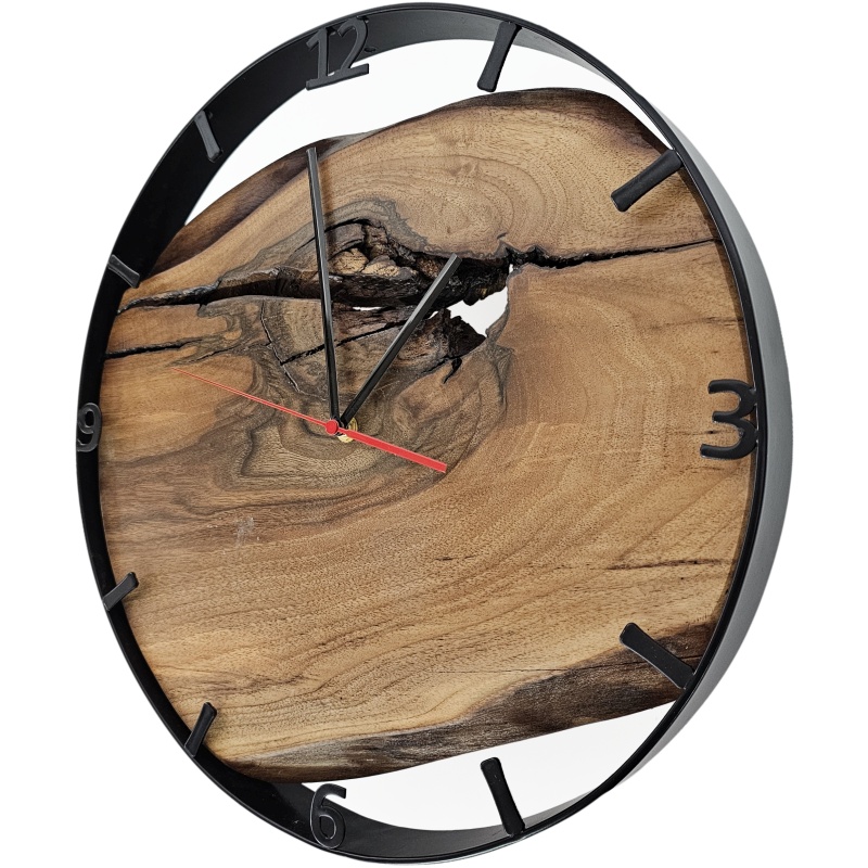 Horloge en bois, cercle 40 cm