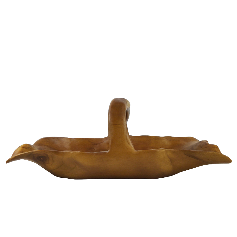 Bol en bois sculpté à la main avec poignée