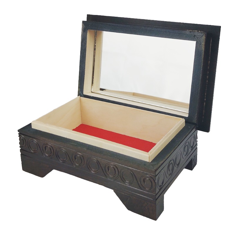 Coffret à bijoux en bois marron