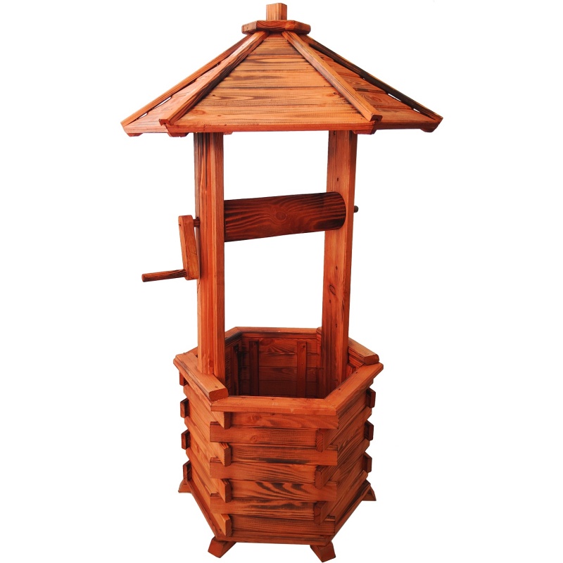 Puits en bois pour le jardin - décoration 120cm