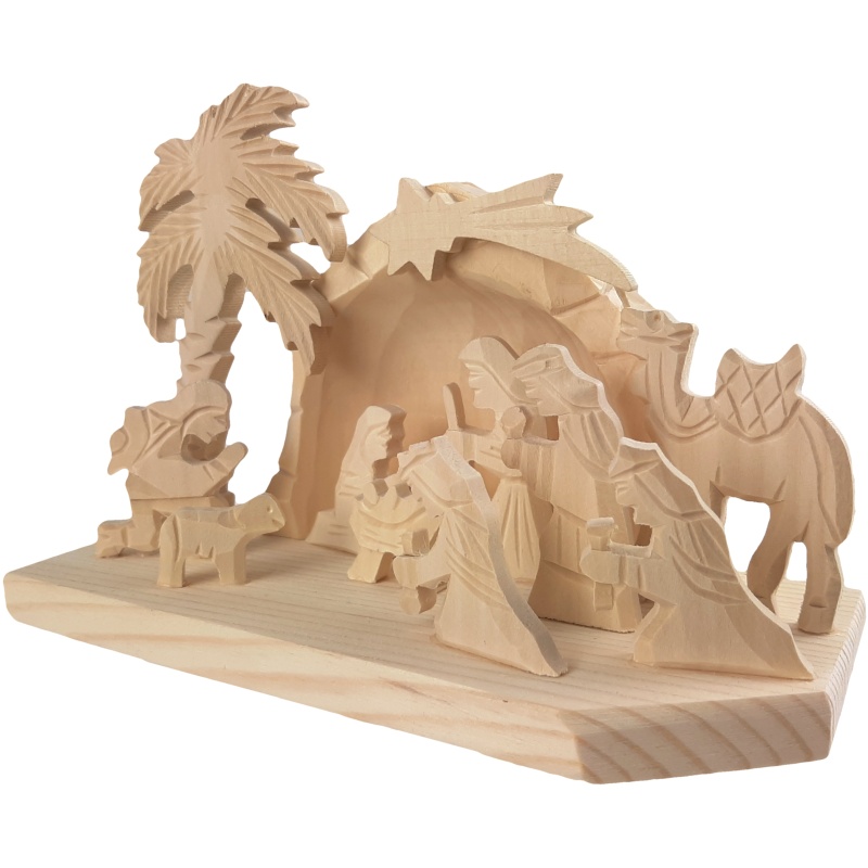 Crèche de Noël en bois