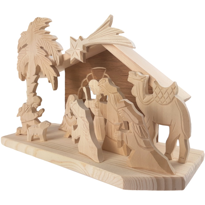 Crèche de Noël en bois