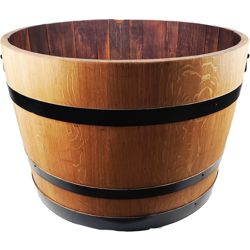 Pot de fleurs en bois de chêne