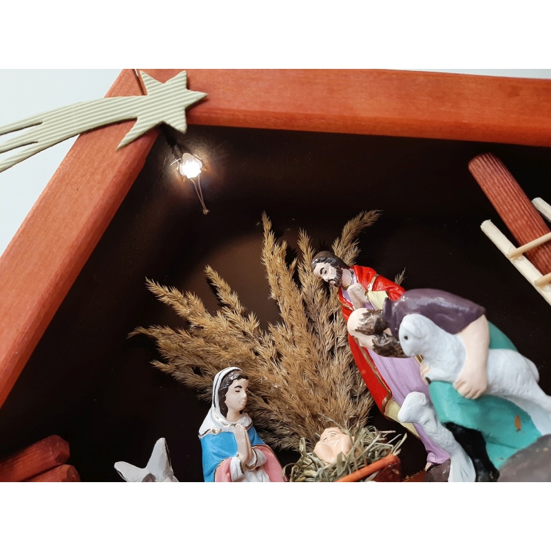 Crèche de Noël en bois
