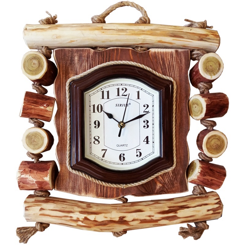 Horloge murale en bois
