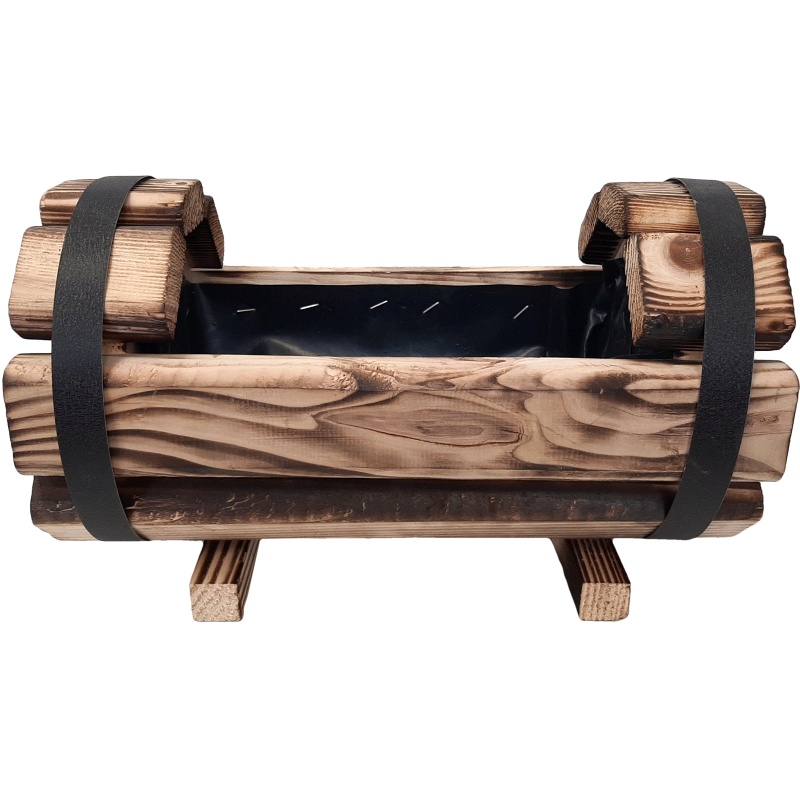 Pot de fleurs en bois 35 x 19 x 21 cm