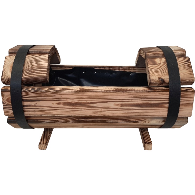 Pot de fleurs en bois 55 x 28 x 30 cm