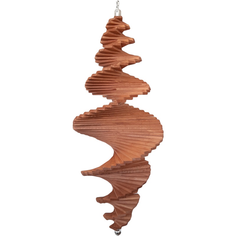 Spirale à vent en bois 80 cm