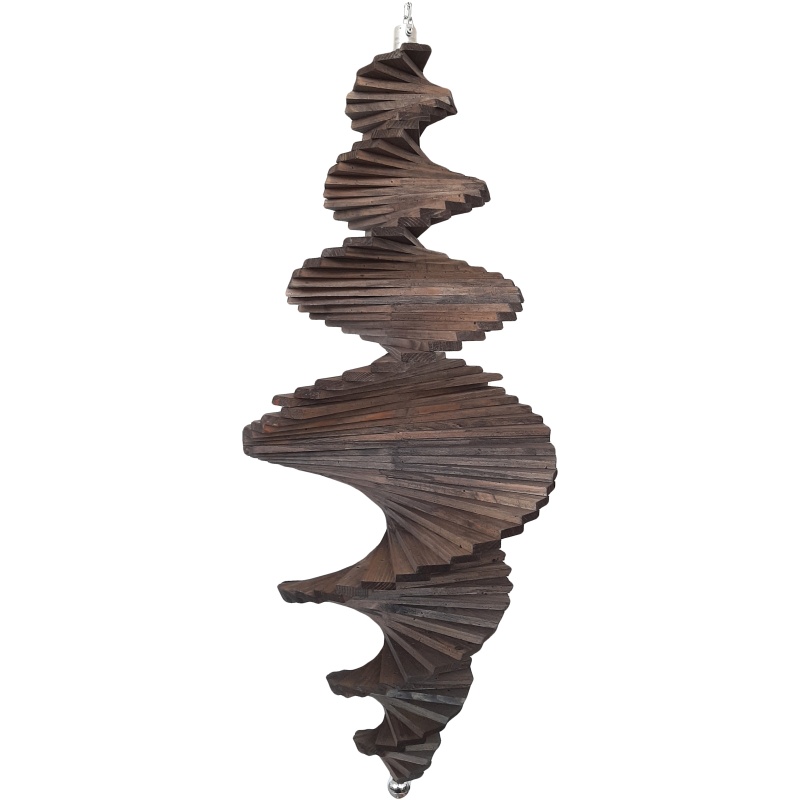 Spirale à vent en bois 80 cm