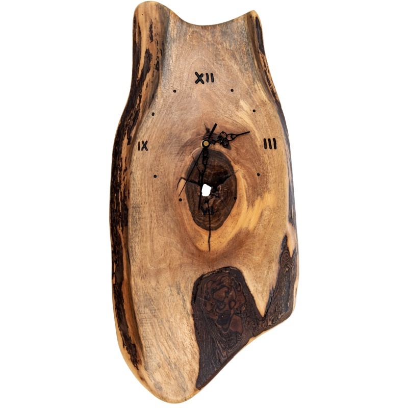 Horloge murale en bois de noyer