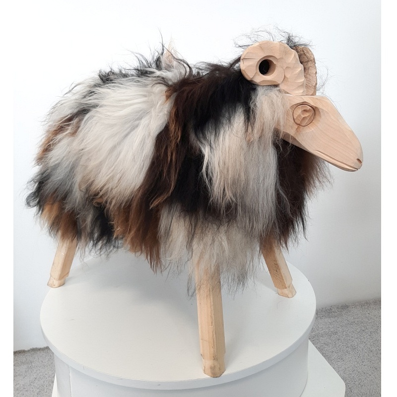 Mouton en peau de mouton 80 x 40 x 60 cm