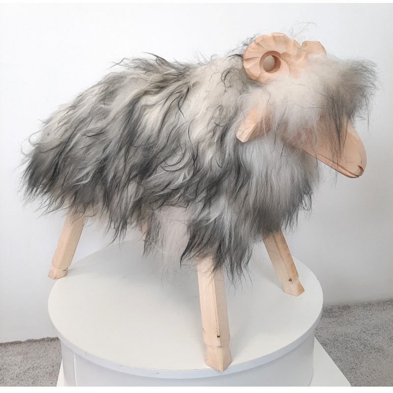 Mouton en peau de mouton 80 x 40 x 60 cm
