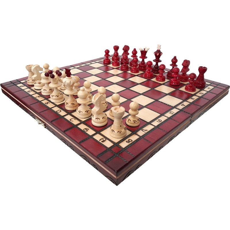 Échecs en bois 35 x 35 cm