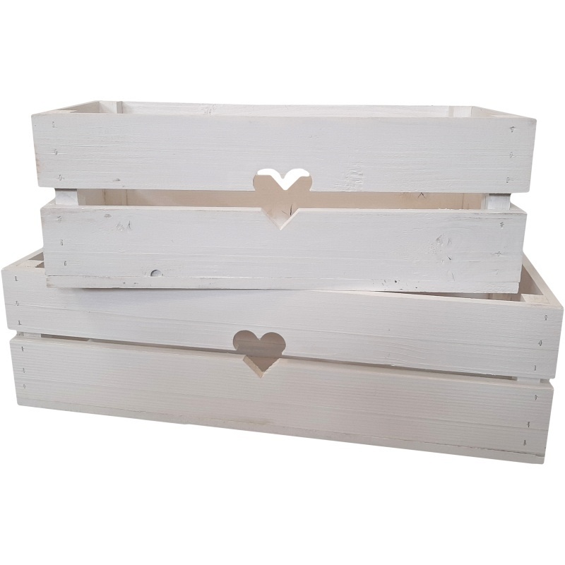 Ensemble de pots de fleurs en bois (2 pièces)