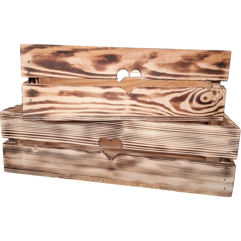 Ensemble de pots de fleurs en bois (2 pièces)