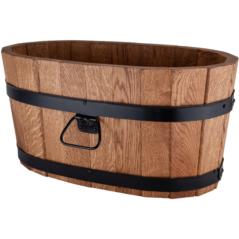 Baignoire ovale en chêne de taille moyenne