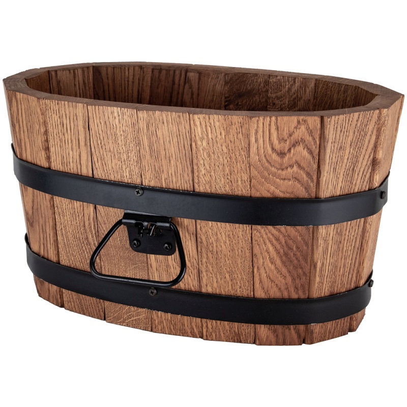 Petite baignoire ovale en chêne