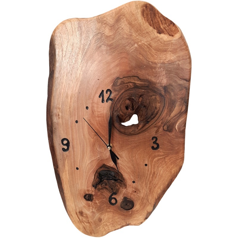 Horloge murale en bois de noyer