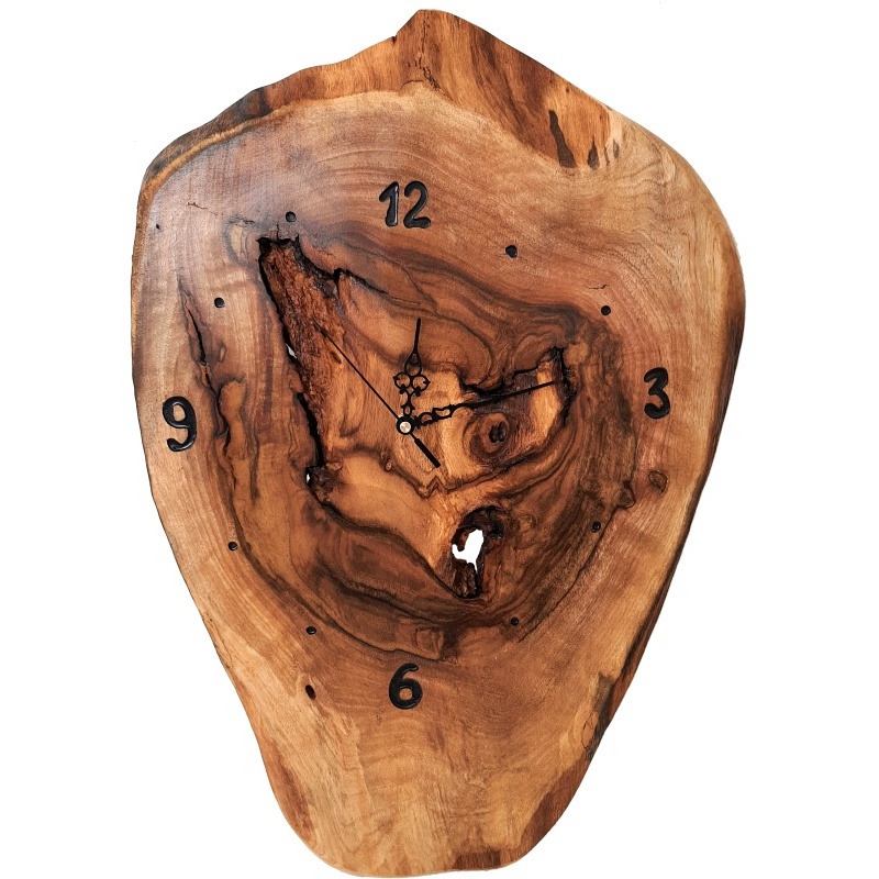 Horloge murale en bois de noyer