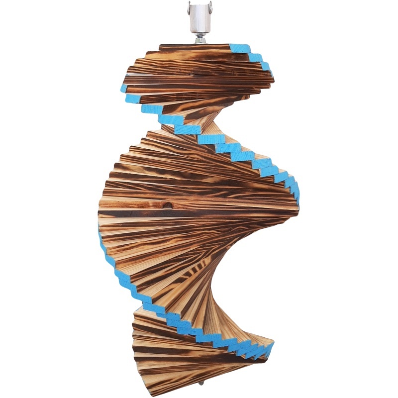 Spirale à vent en bois 50 cm