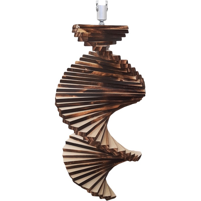 Spirale à vent en bois 50 cm