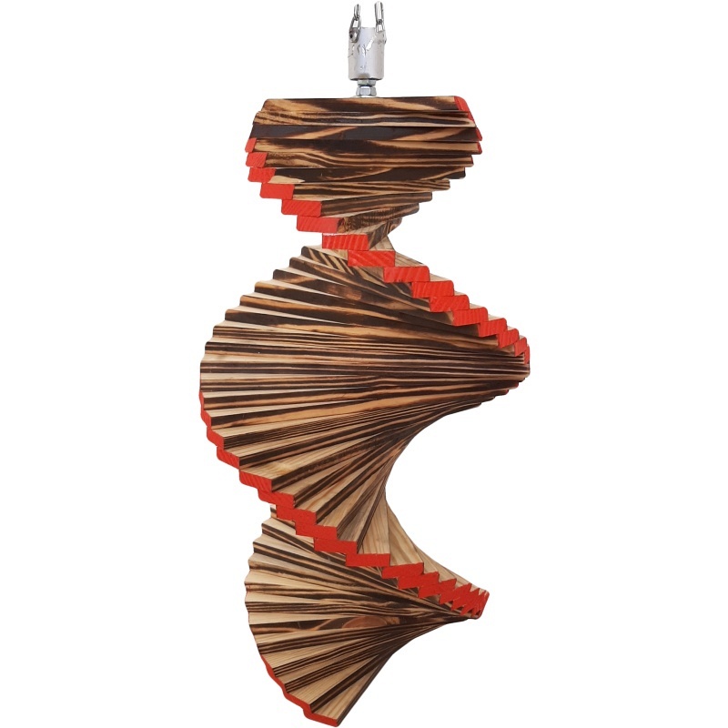 Spirale à vent en bois 50 cm