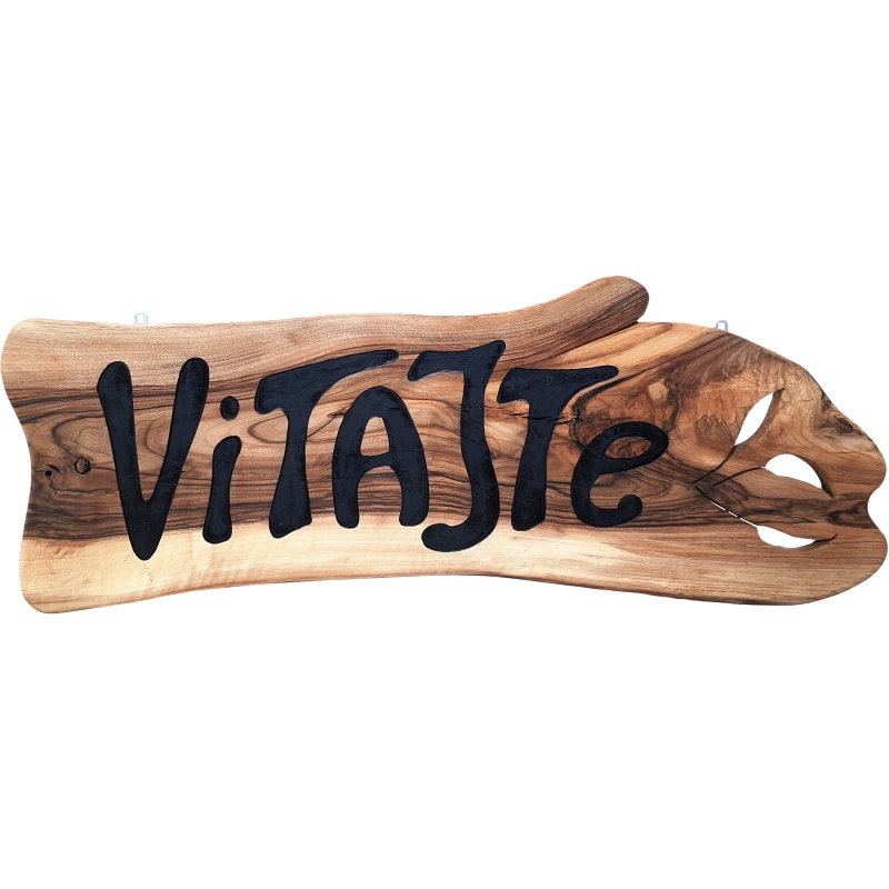 Panneau en bois "Bienvenue" fait main