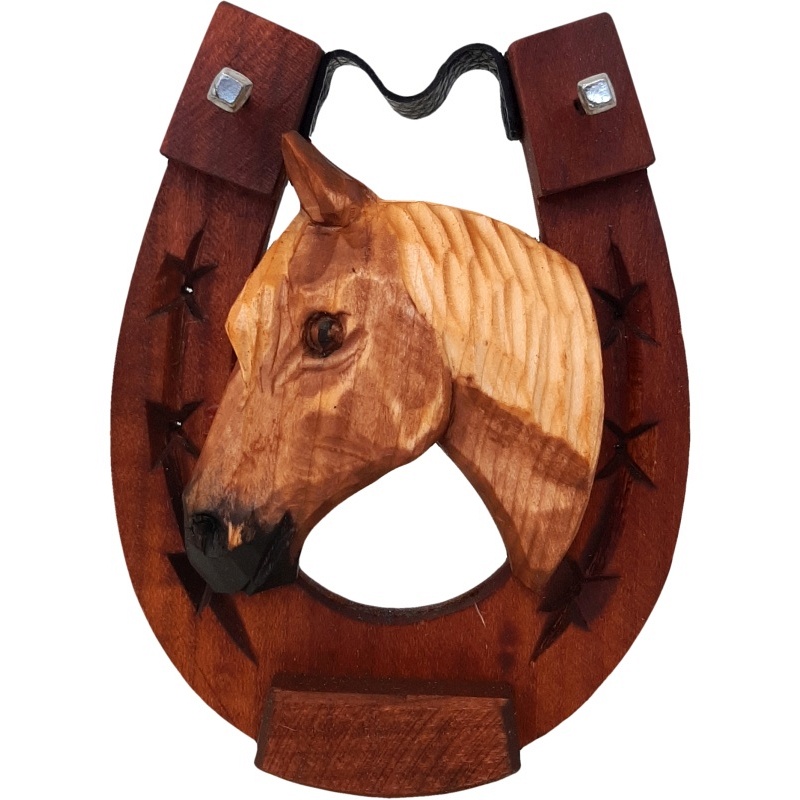 Tête de cheval, fer à cheval