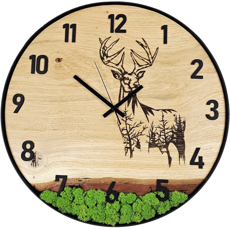 Horloge en mousse, cercle 50 cm