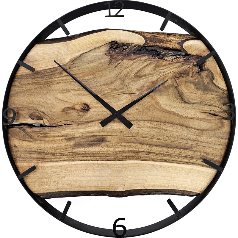 Horloge en bois, cercle 60 cm