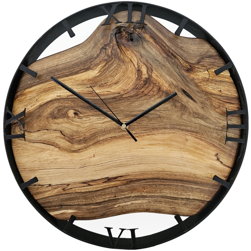 Horloge en bois, cercle 40 cm