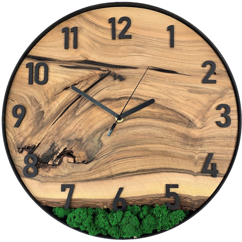 Horloge en mousse, cercle 40 cm