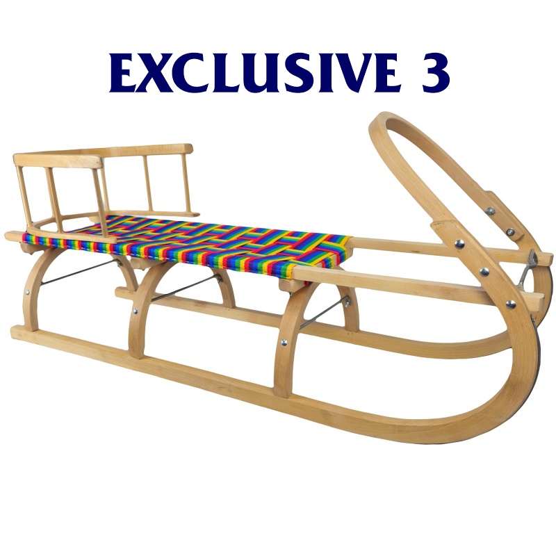 Luge en bois avec dossier 37 x 50 x 120 cm