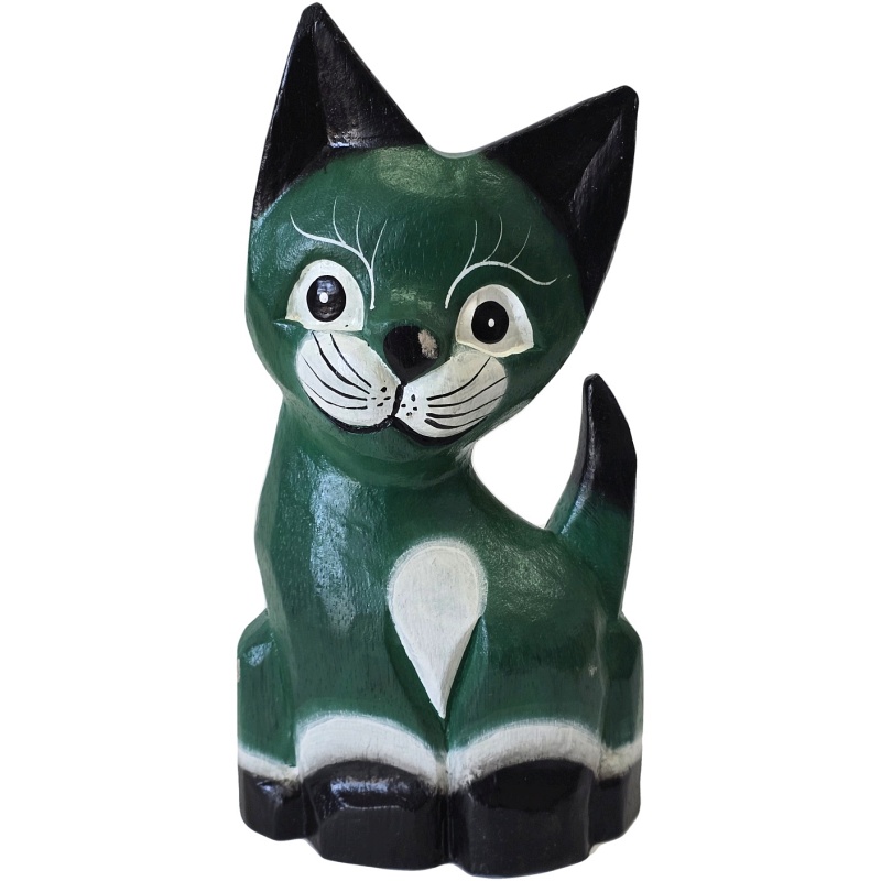 Statue en bois "chat"