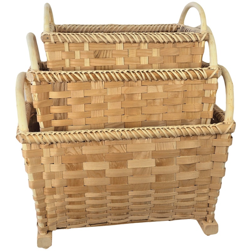 Paniers en bois de frêne (3 pièces)