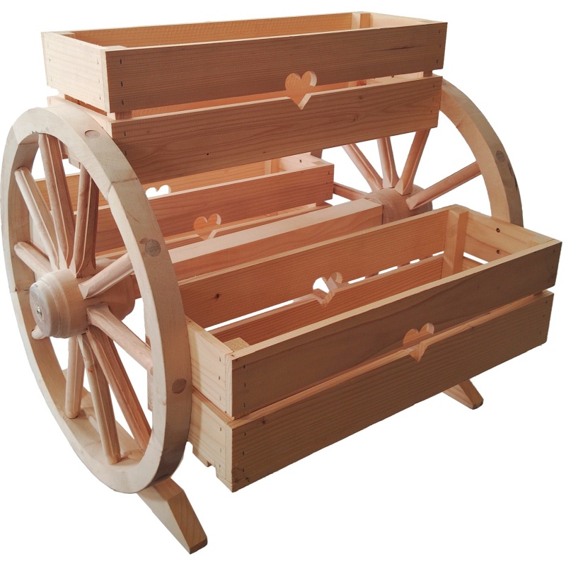 Pot de fleurs en bois