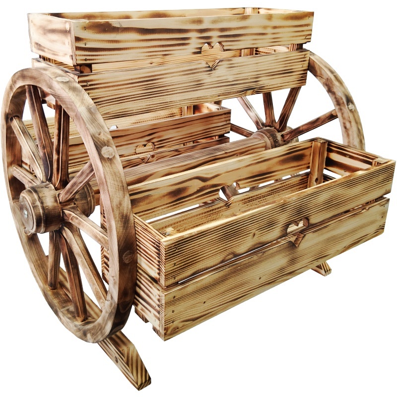 Pot de fleurs en bois